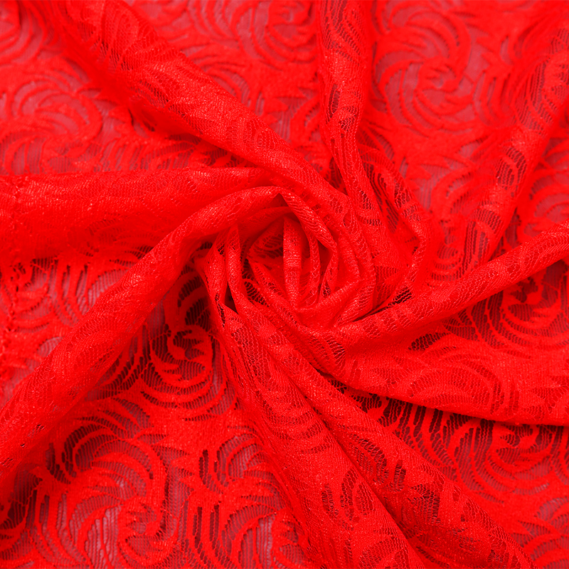 Wholesale two-color knitted elastic lace fabric women's dress 88337#