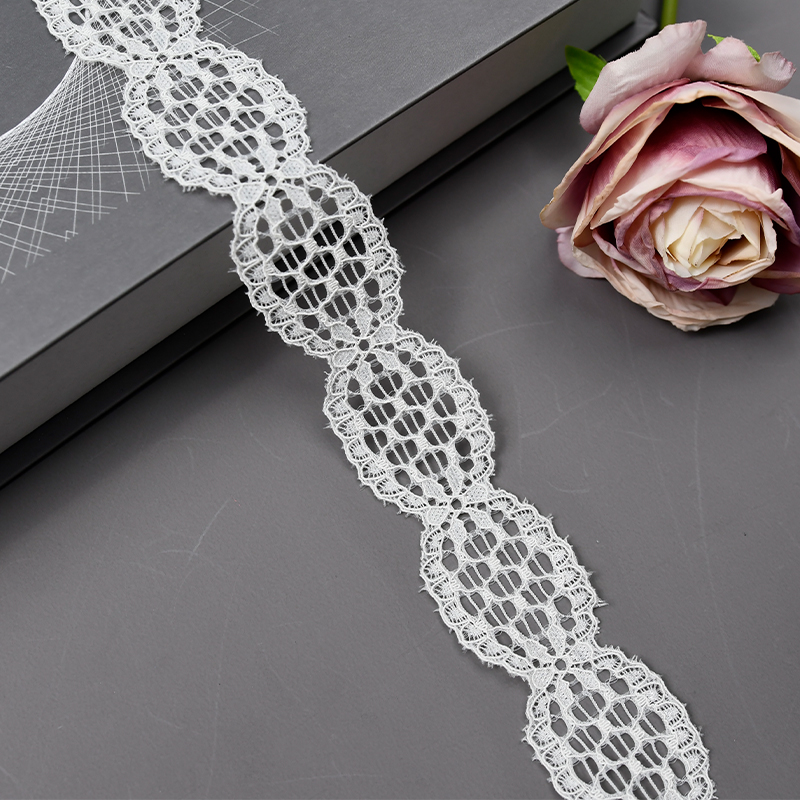 High Quality Stretch Nylon Lace Trim 3.5cm Nylon Lace Fabric Nylon Spandex Lace for Bra And Underwear Wedding Decoration 537#