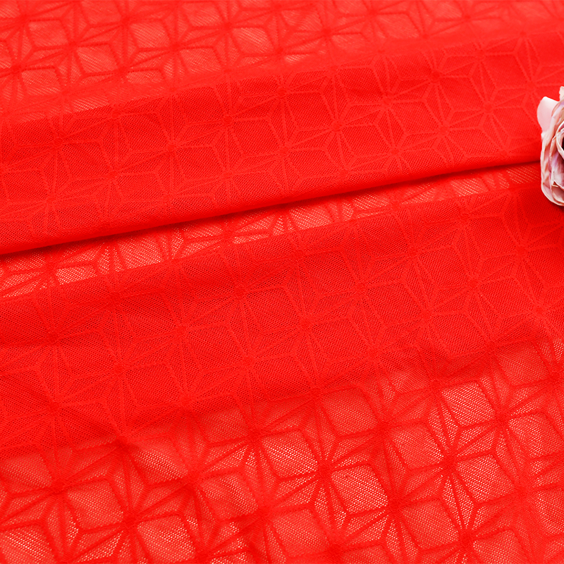 Wholesale two-color knitted elastic lace fabric women's dress 41157#