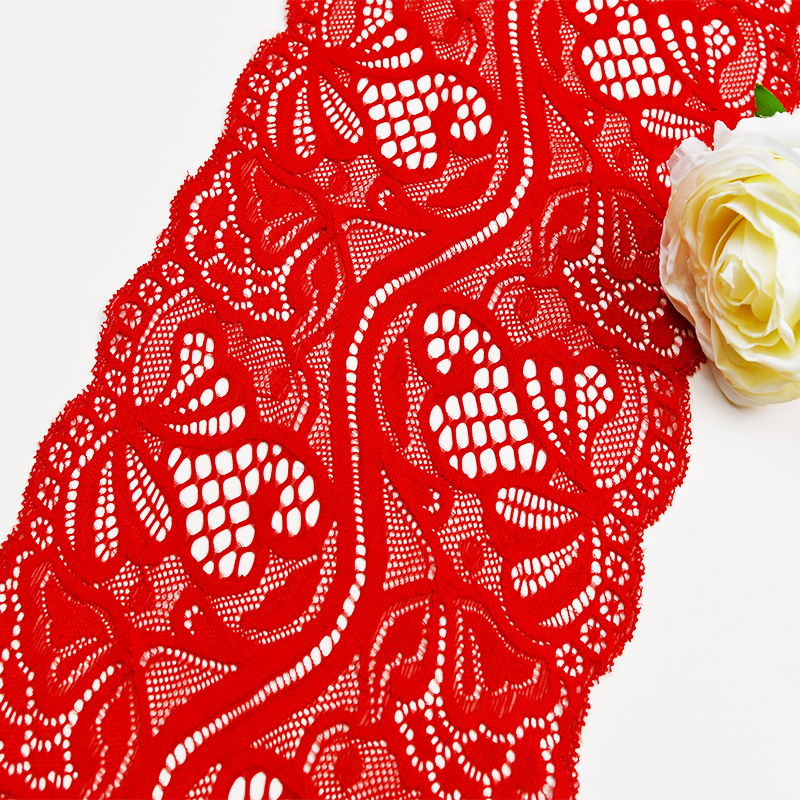 Professional Lace Manufacturer High Quality 17.5cm Stretch White Floral Lace Trim for Women 5510#