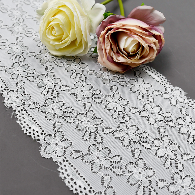  Elegant Mesh Elastic Lace Trim 15.5cm Spandex Lace Fabric Elastic Lace Women's Dress Underwear Bra 409#