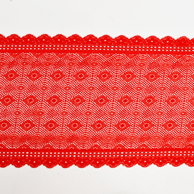 Professional Lace Manufacturer High Quality 23cm Stretch White Floral Lace Trim for Women 0309#