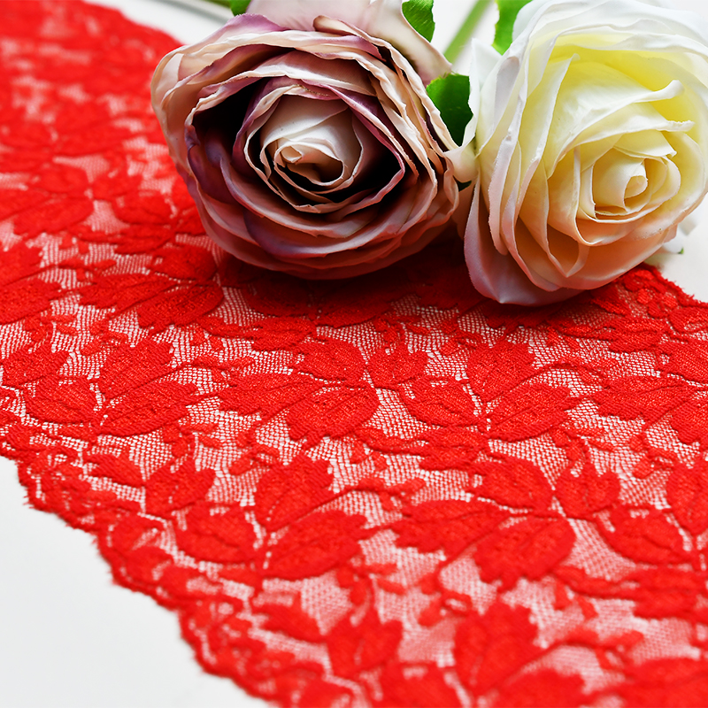 Professional Lace Manufacturer High Quality 15cm Stretch White Floral Lace Trim for Women 5005#