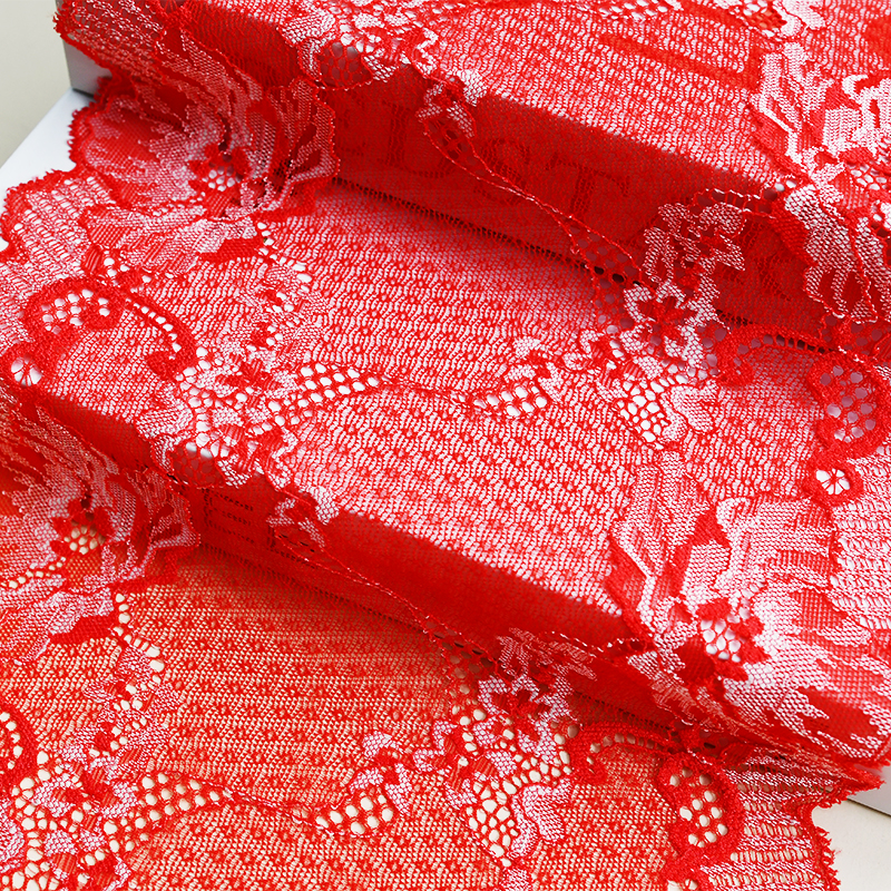 Ready Stock Lace High Quality 22cm Women's Elastic Floral Lace Trim 6035#