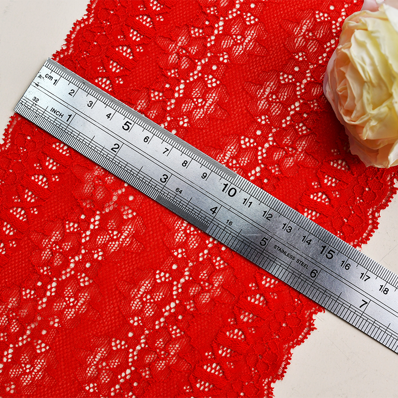 Elegant Mesh Elastic Lace Trim 18cm Spandex Lace Fabric Elastic Lace Women's Dress Underwear Bra 6613#