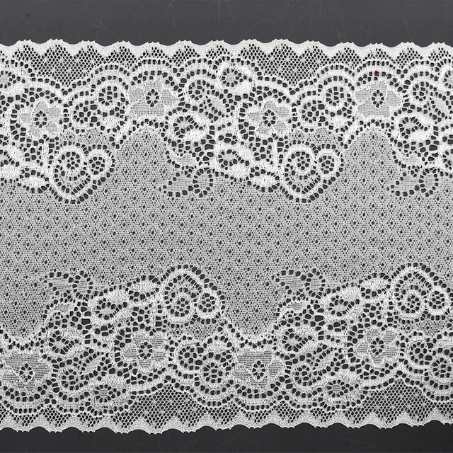 Elegant Mesh Elastic Lace Trim 17cm Spandex Lace Fabric Elastic Lace Women's Dress Underwear Bra 6659#