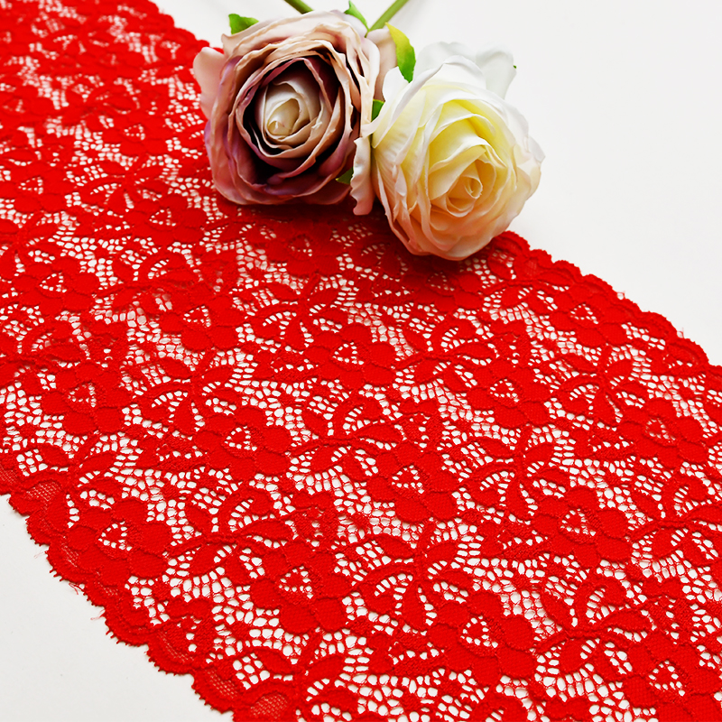 manufacturers supply 18.5cm wide warp knitted white lace underwear clothing accessories DIY wedding dress stretch lace 7091-18#