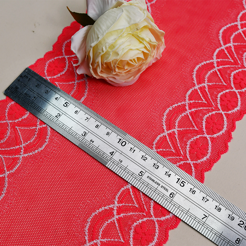 Ready Stock Lace High Quality 16.5cm Women's Elastic Floral Lace Trim 6843A#