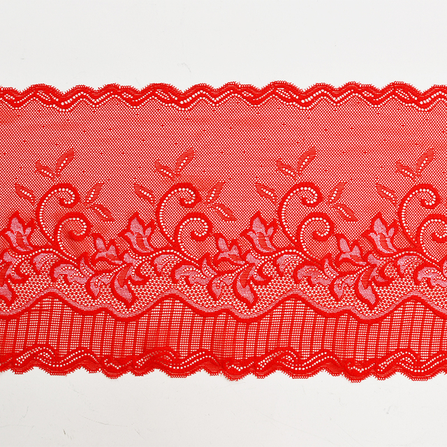 Ready Stock Lace High Quality 20.5cm Women's Elastic Floral Lace Trim 6130#