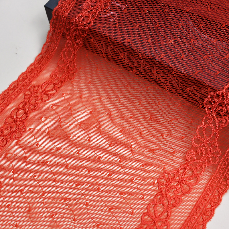 Elegant Mesh Elastic Lace Trim 22.5cm Spandex Lace Fabric Elastic Lace Women's Dress Underwear Bra 6209#