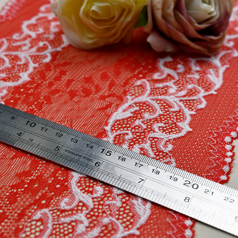 Ready Stock Lace High Quality 21cm Women's Elastic Floral Lace Trim 6119#