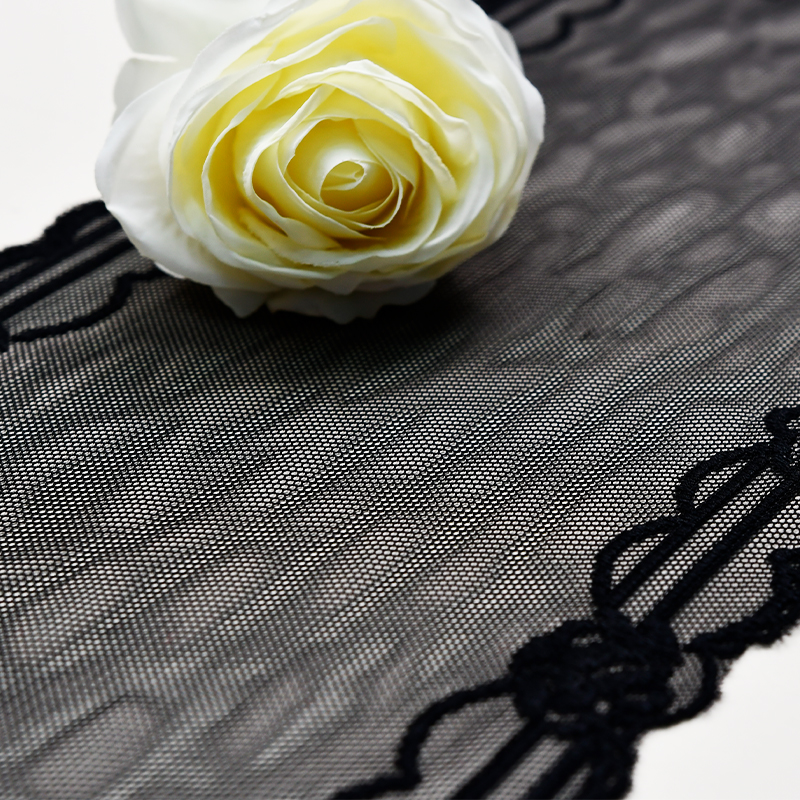 manufacturers supply 16.5cm wide warp knitted white lace underwear clothing accessories DIY wedding dress stretch lace 8033#
