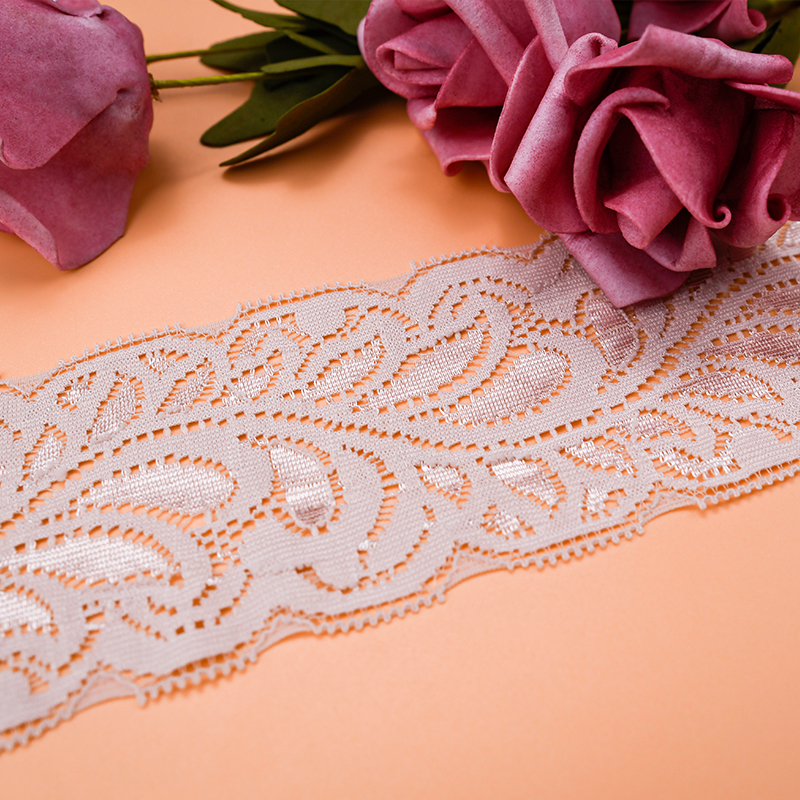 High Quality Stretch Nylon Lace Trim 6.5cm Nylon Lace Fabric Nylon Spandex Lace for Bra And Underwear Wedding Decoration 1016#