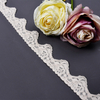 Elastic Lace 3CM Fashion 3D Nylon Spandex Stretch White Floral Lace Trim 106265#