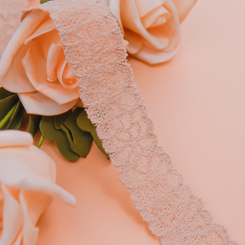 High Quality Stretch Nylon Lace Trim 2cm Nylon Lace Fabric Nylon Spandex Lace for Bra And Underwear Wedding Decoration 116435#