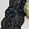 7.5cm Wholesale Bicolor knitted Elastic Lace Trim, nylon spandex stretch lace trim for women dress 6283#