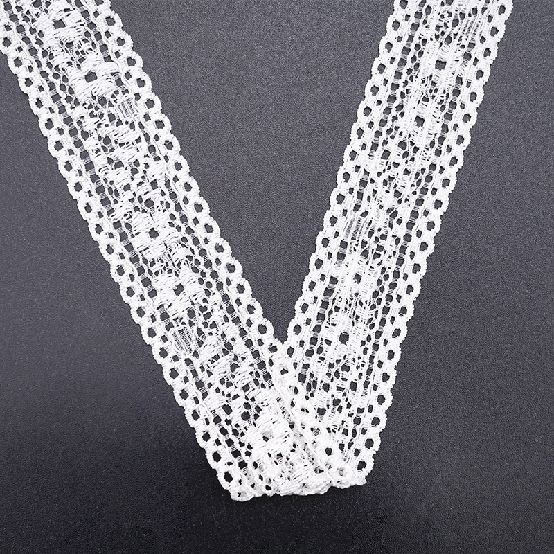 High Quality Stretch Nylon Lace Trim 2.8cm Nylon Lace Fabric Nylon Spandex Lace for Bra And Underwear Wedding Decoration 106132#