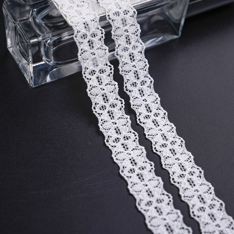 High Quality Stretch Nylon Lace Trim 1.5cm Nylon Lace Fabric Nylon Spandex Lace for Bra And Underwear Wedding Decoration 116550#