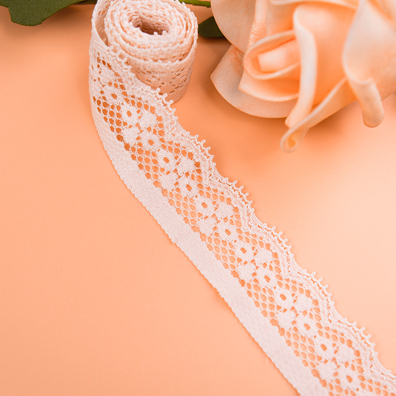 High Quality Stretch Nylon Lace Trim 2.3cm Nylon Lace Fabric Nylon Spandex Lace for Bra And Underwear Wedding Decoration 1060711#