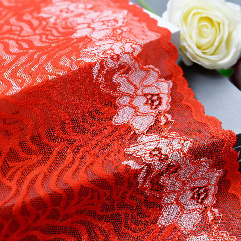 Ready Stock Lace High Quality 25cm Women's Elastic Floral Lace Trim5125#