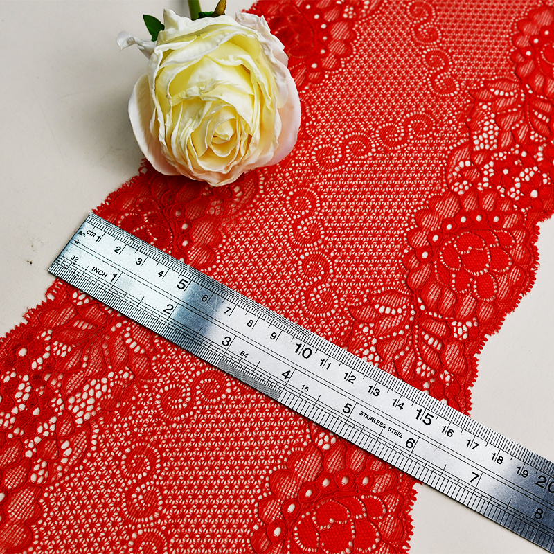Elegant Mesh Elastic Lace Trim 14cm Spandex Lace Fabric Elastic Lace Women's Dress Underwear Bra B010#