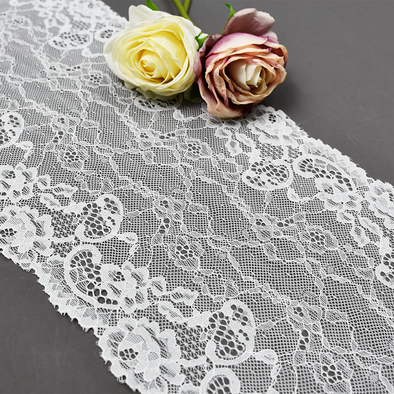 Elegant Mesh Elastic Lace Trim 20cm Spandex Lace Fabric Elastic Lace Women's Dress Underwear Bra TB164#