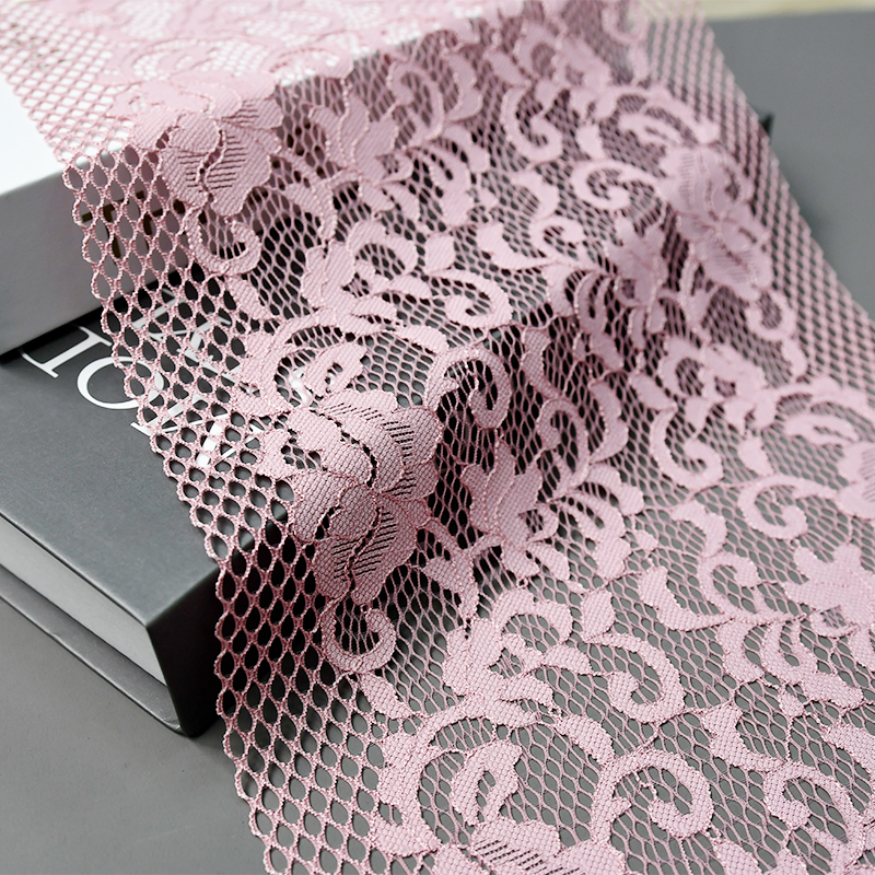 Professional Lace Manufacturer High Quality23cm Stretch White Floral Lace Trim for Women416109#