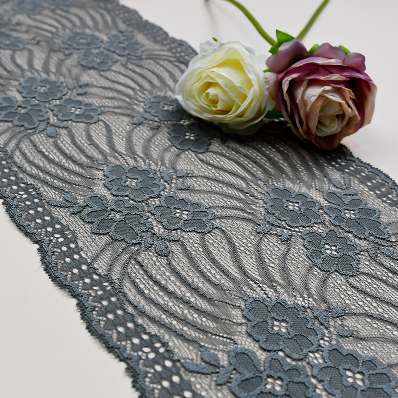 Professional Lace Manufacturer High Quality20cm Stretch White Floral Lace Trim for Women G5334#