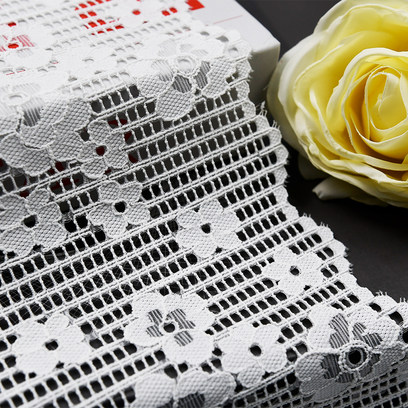 Ready Stock Lace High Quality 19.5cm Women's Elastic Floral Lace Trim 2073#
