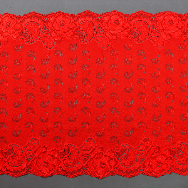 Professional Lace Manufacturer High Quality 35.5cm Stretch White Floral Lace Trim for Women 797-38#