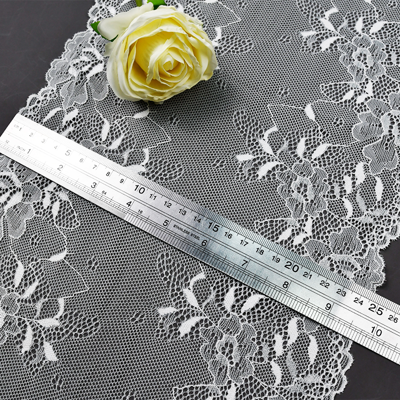 24cm Beautiful Lace Stretch Floral Lingerie Headband Elastic Diy Lace 6094#