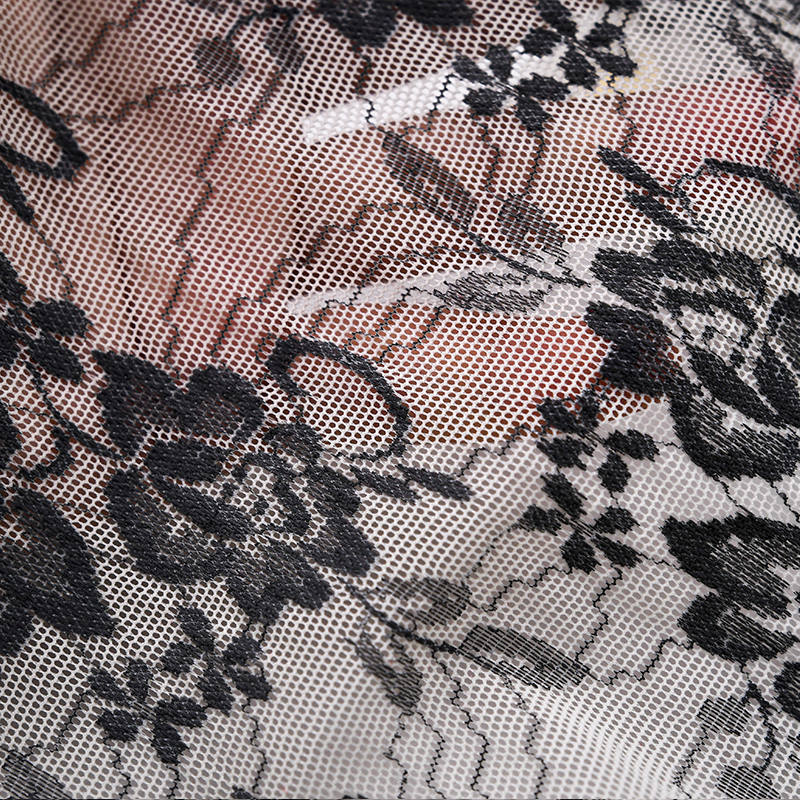 Wholesale two-color knitted elastic lace fabric women's dress 5558#