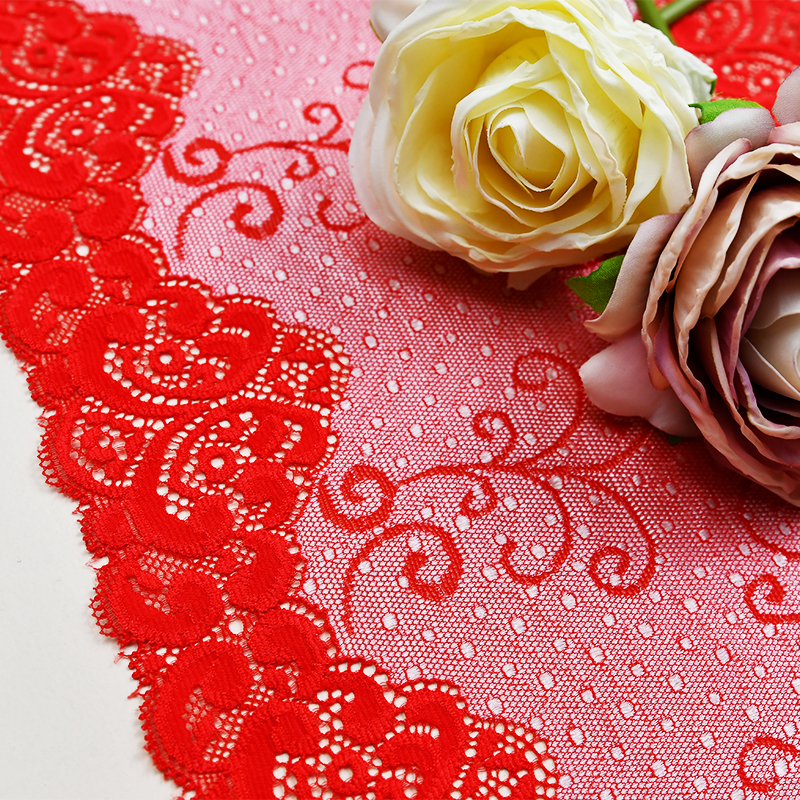 Professional Lace Manufacturer High Quality 22.5cm Stretch White Floral Lace Trim for Women 5032#