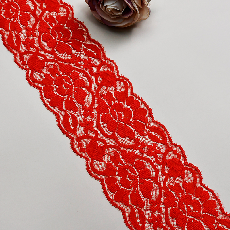 Best Selling Tricot 8.5Cm Wide Nylon Spandex Guipure Garniture Stretch Soft Lace Trim Trimming 4803#