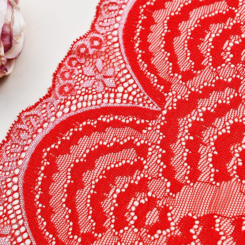Professional Lace Manufacturer High Quality 18cm Stretch White Floral Lace Trim for Women 02360#