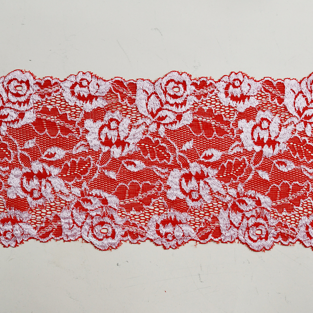 Professional Lace Manufacturer High Quality 16cm Stretch White Floral Lace Trim for Women 0732#
