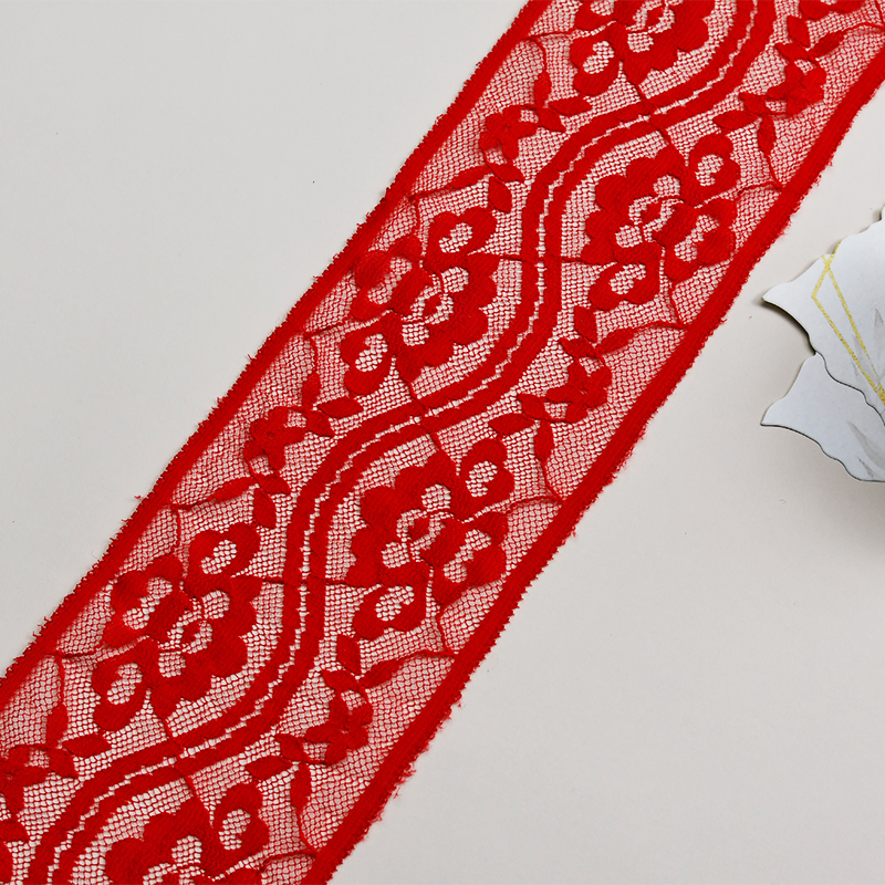 Best Selling Tricot 8.5Cm Wide Nylon Spandex Guipure Garniture Stretch Soft Lace Trim Trimming 4802#