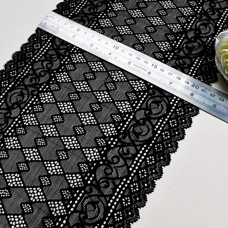 Professional Lace Manufacturer High Quality 19cm Stretch White Floral Lace Trim for Women 1311A#
