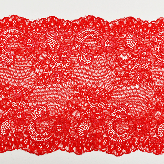 Professional Lace Manufacturer High Quality 19.5cm Stretch White Floral Lace Trim for Women 6071#