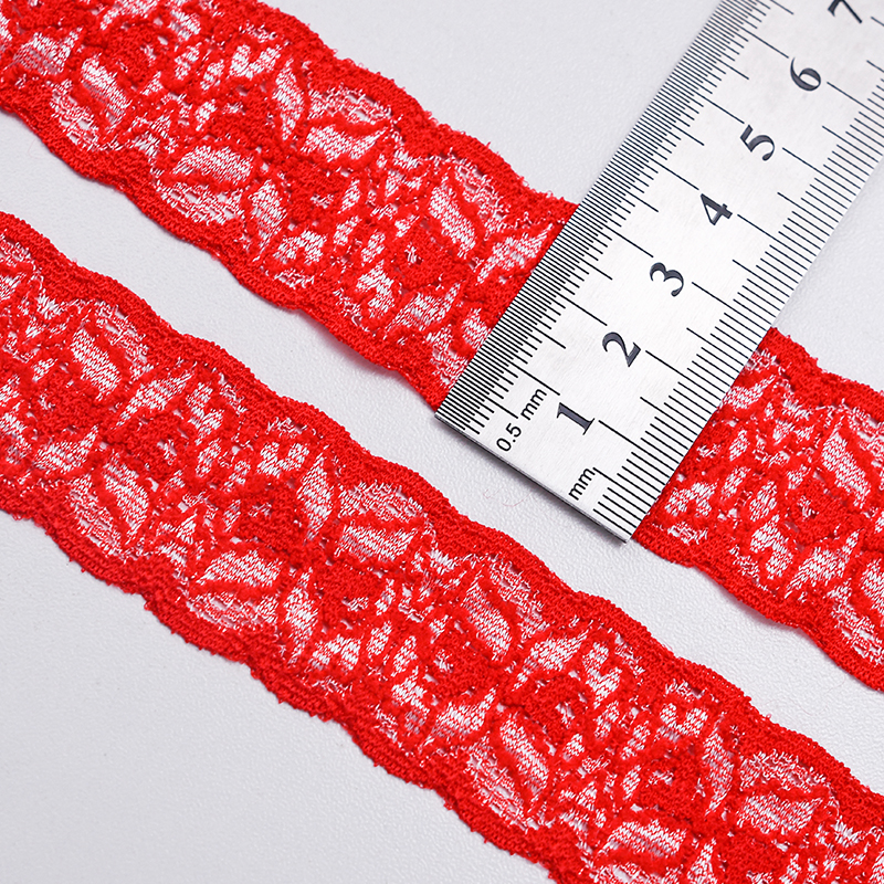 High Quality Stretch Nylon Lace Trim 3cm Nylon Lace Fabric Nylon Spandex Lace for Bra And Underwear Wedding Decoration 1634#