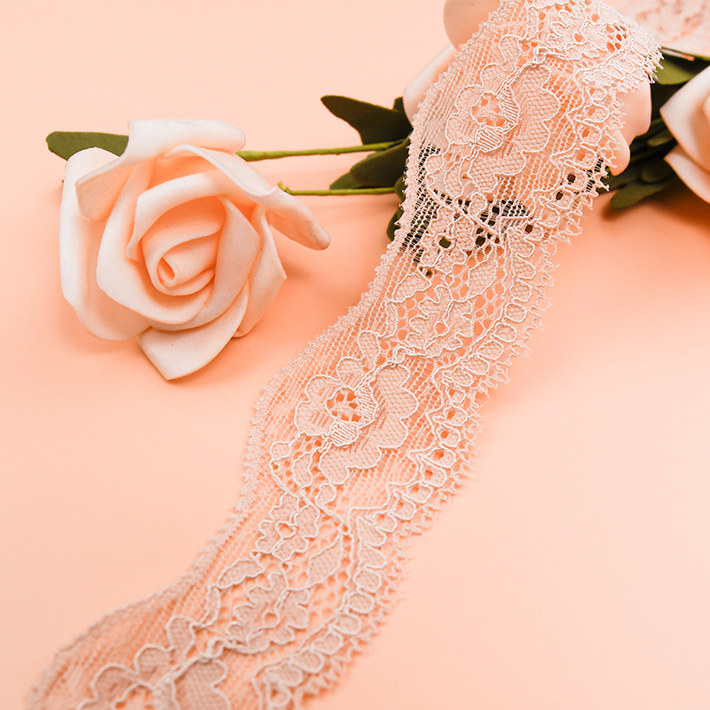 High Quality Stretch Nylon Lace Trim 3cm Nylon Lace Fabric Nylon Spandex Lace for Bra And Underwear Wedding Decoration 6922#