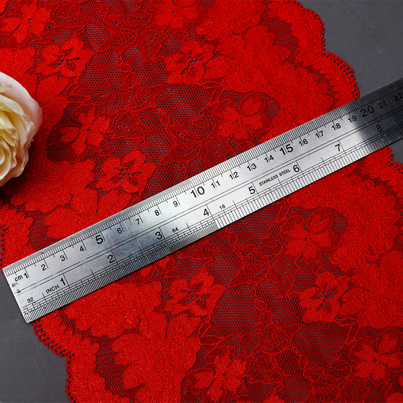 Ready Stock Lace High Quality 22.5cm Women's Elastic Floral Lace Trim 5187#