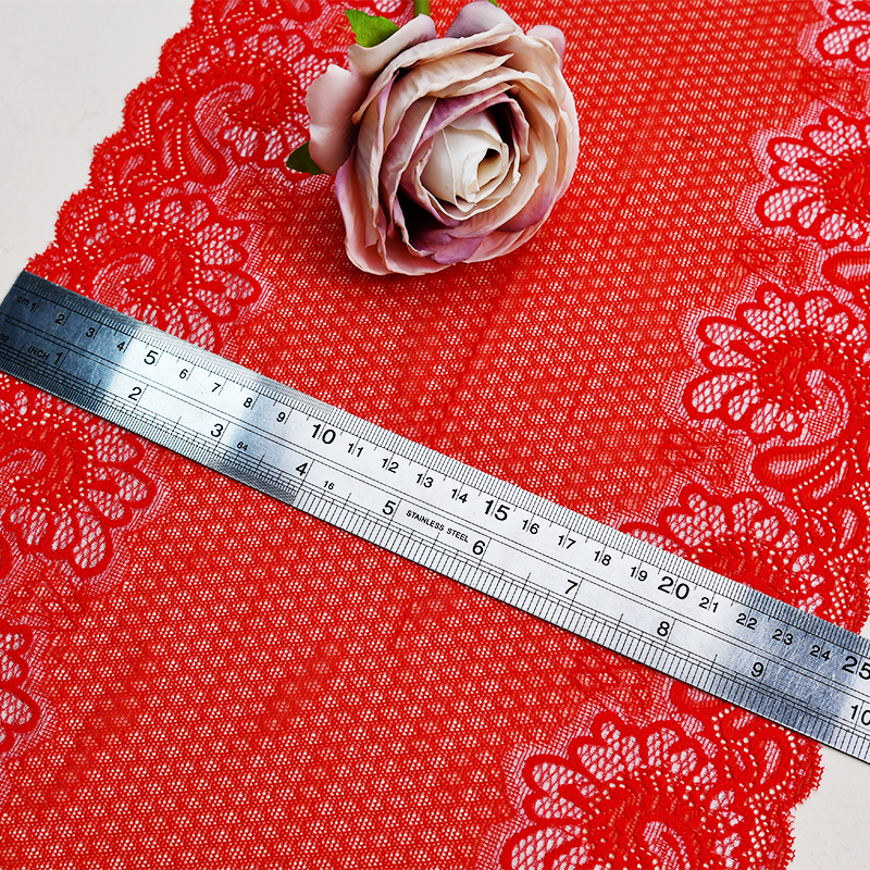 Professional Lace Manufacturer High Quality 25cm Stretch White Floral Lace Trim for Women 5173#