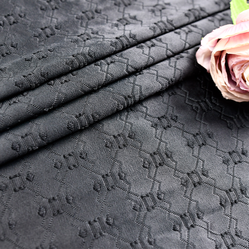 Wholesale two-color knitted elastic lace fabric women's dress 8057B#