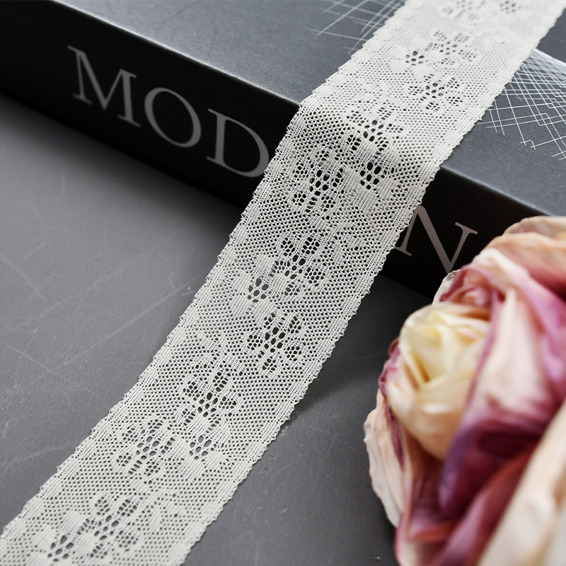 High Quality Stretch Nylon Lace Trim 3.5cm Nylon Lace Fabric Nylon Spandex Lace for Bra And Underwear Wedding Decoration VG446#