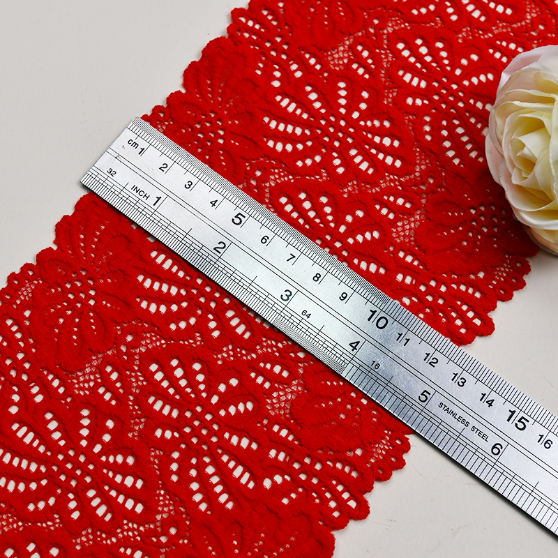 Ready Stock Lace High Quality 13cm Women's Elastic Floral Lace Trim 1513-15#
