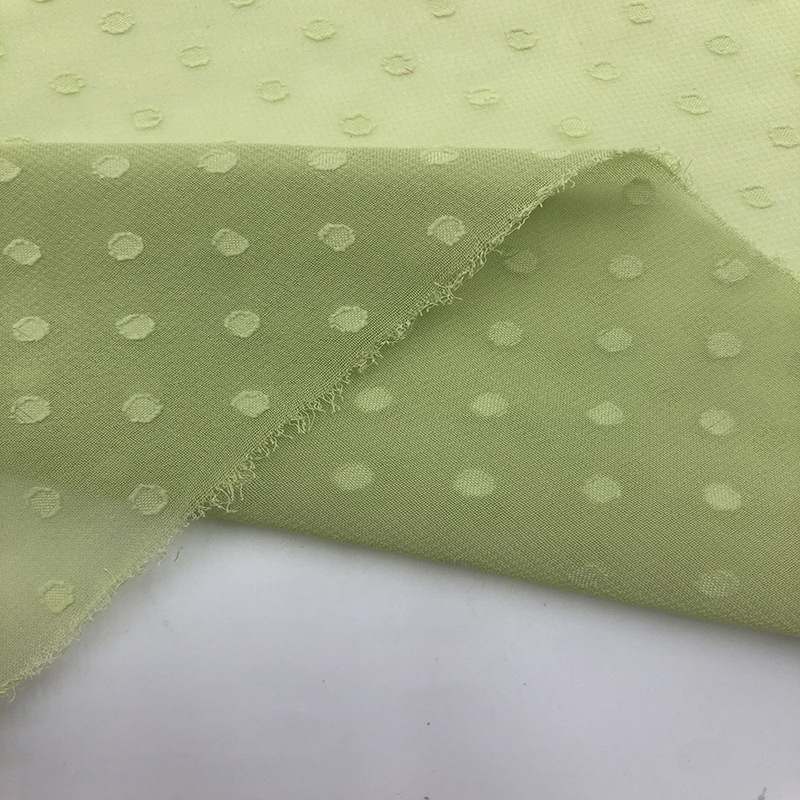 100% Polyester Fabric DOT Jacquard Fabric Chiffon Fabric for Garment