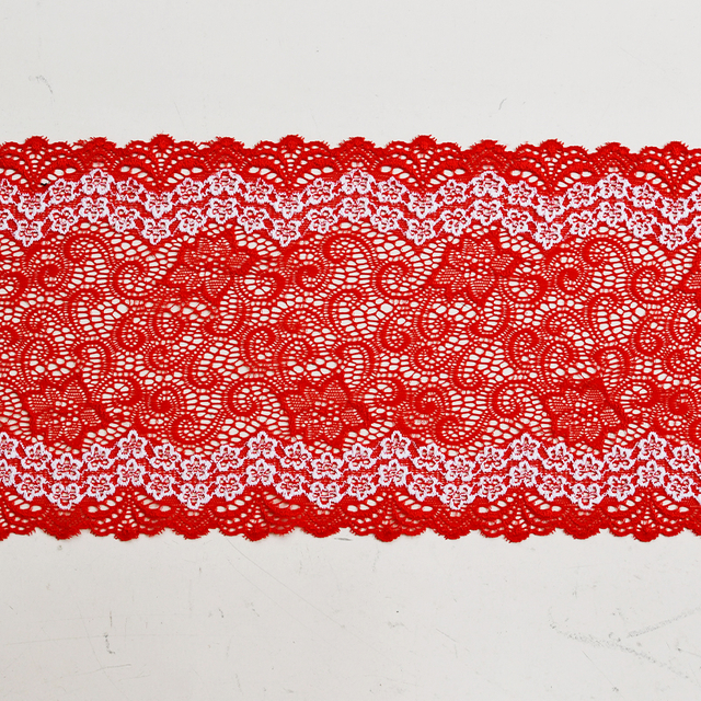 Ready Stock Lace High Quality 15.5cm Women's Elastic Floral Lace Trim 4216#