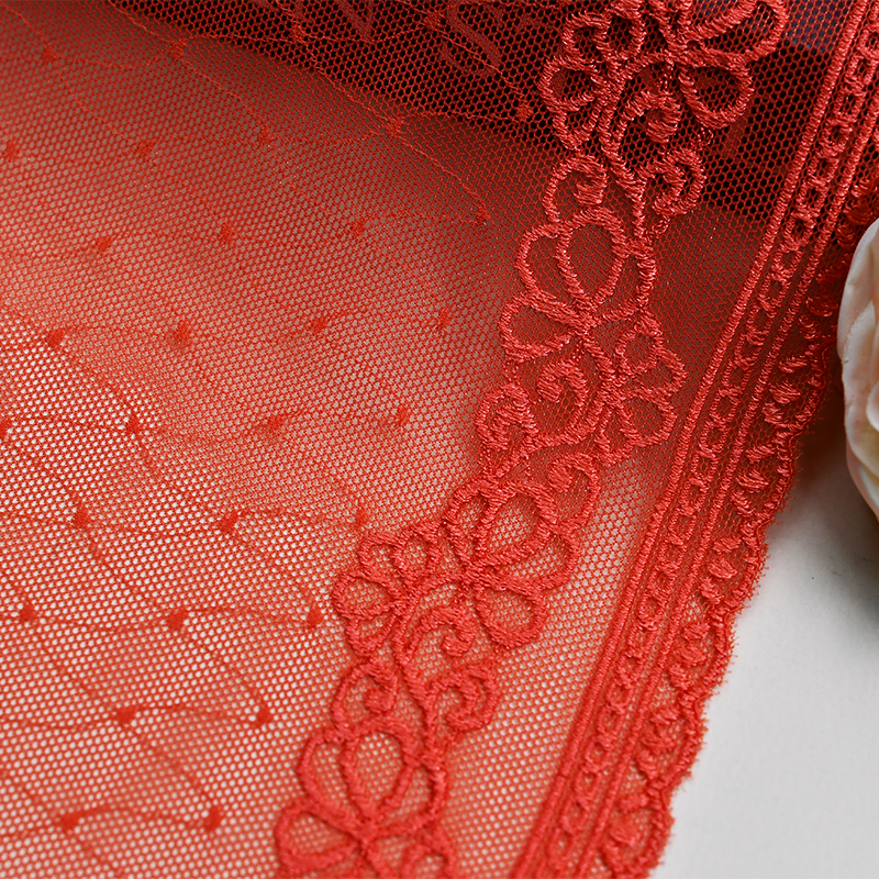 Elegant Mesh Elastic Lace Trim 22.5cm Spandex Lace Fabric Elastic Lace Women's Dress Underwear Bra 6209#