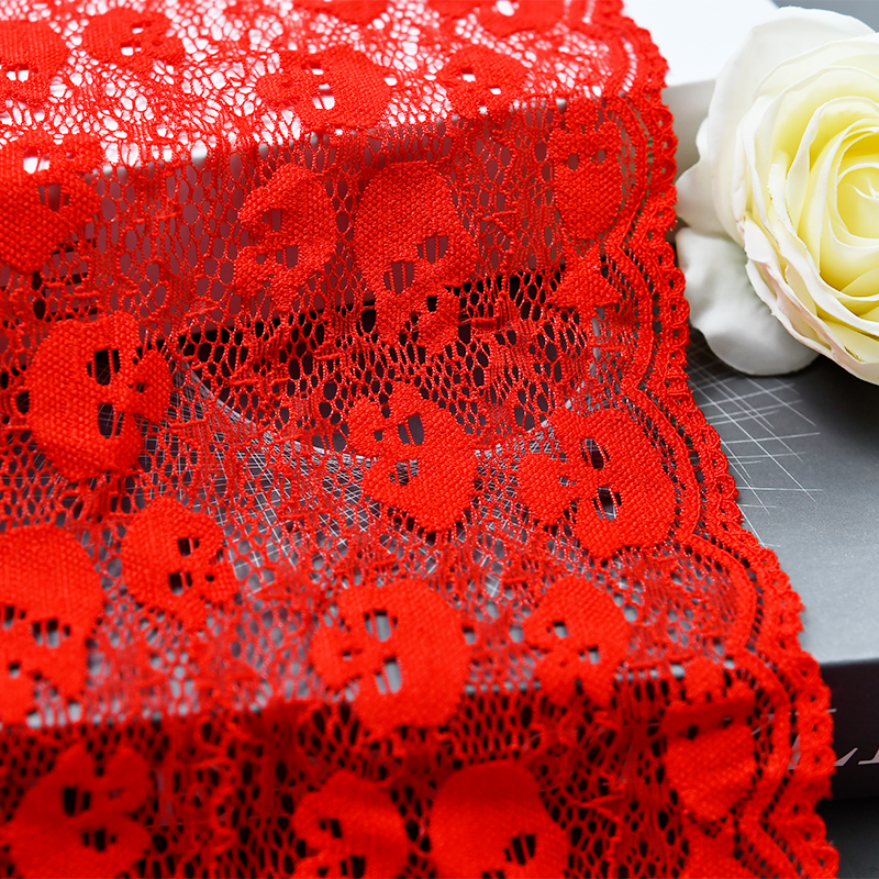 Professional Lace Manufacturer High Quality20cm Stretch White Floral Lace Trim for Women23078#